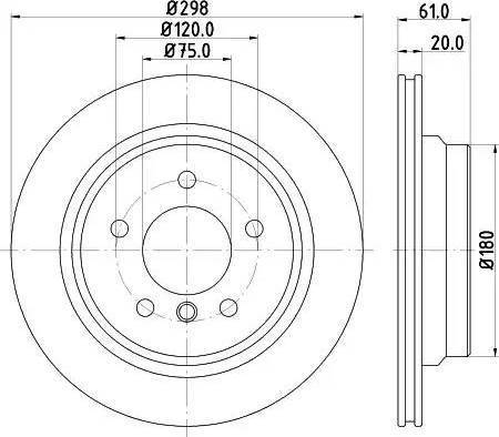 HELLA PAGID 8DD 355 122-111 - Discofreno autozon.pro