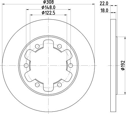 HELLA PAGID 8DD 355 122-831 - Discofreno autozon.pro