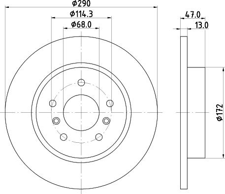 HELLA PAGID 8DD 355 122-771 - Discofreno autozon.pro