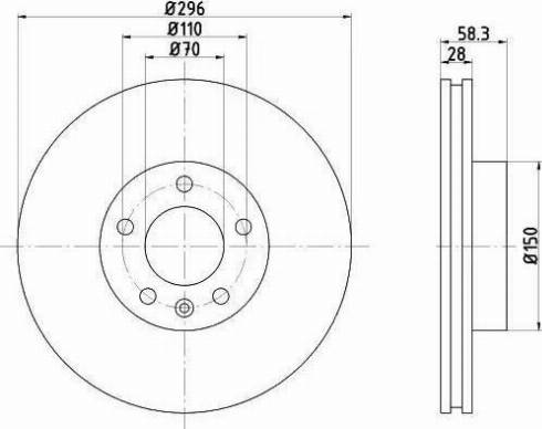 HELLA PAGID 8DD 355 102-831 - Discofreno autozon.pro