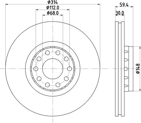 HELLA PAGID 8DD 355 127-191 - Discofreno autozon.pro