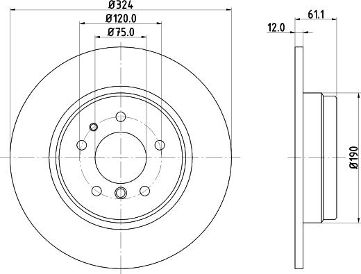 HELLA PAGID 8DD 355 127-111 - Discofreno autozon.pro