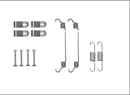 HELLA PAGID 8DZ 355 205-981 - Kit accessori, Ganasce freno stazionamento autozon.pro