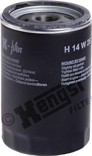 Hengst Filter H14W26 - Filtro olio autozon.pro