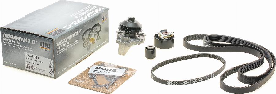 Hepu PK09081 - Pompa acqua + Kit cinghie dentate autozon.pro