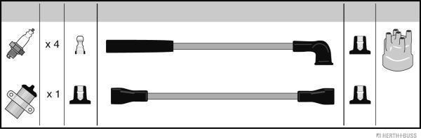 Herth+Buss Jakoparts J5390002 - Kit cavi accensione autozon.pro
