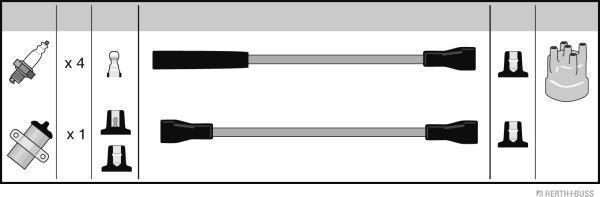 Herth+Buss Jakoparts J5390007 - Kit cavi accensione autozon.pro