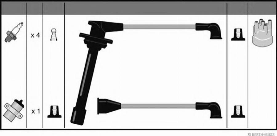 Herth+Buss Jakoparts J5384021 - Kit cavi accensione autozon.pro