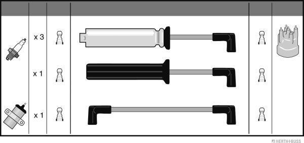 Herth+Buss Jakoparts J5380900 - Kit cavi accensione autozon.pro