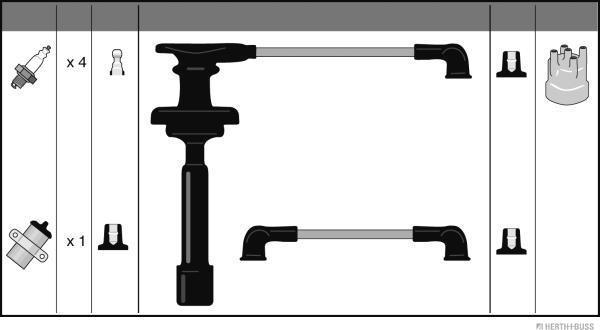 Herth+Buss Jakoparts J5381004 - Kit cavi accensione autozon.pro