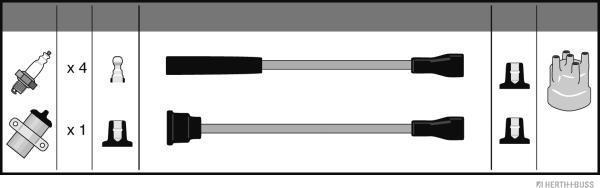 Herth+Buss Jakoparts J5388004 - Kit cavi accensione autozon.pro