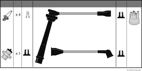 Herth+Buss Jakoparts J5388006 - Kit cavi accensione autozon.pro