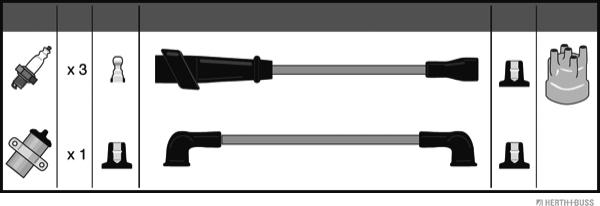 Herth+Buss Jakoparts J5388018 - Kit cavi accensione autozon.pro