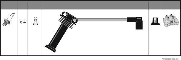 Herth+Buss Jakoparts J5383044 - Kit cavi accensione autozon.pro