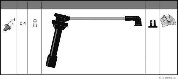 Herth+Buss Jakoparts J5383022 - Kit cavi accensione autozon.pro