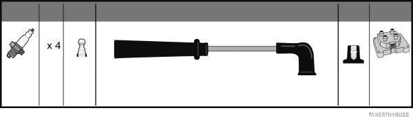 Herth+Buss Jakoparts J5383027 - Kit cavi accensione autozon.pro