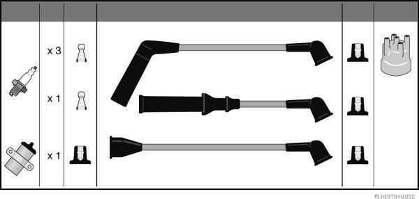 Herth+Buss Jakoparts J5382002 - Kit cavi accensione autozon.pro