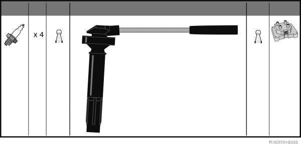 Herth+Buss Jakoparts J5387011 - Kit cavi accensione autozon.pro