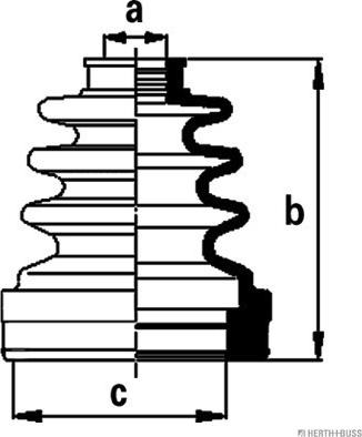 Herth+Buss Jakoparts J2898009 - Cuffia, Semiasse autozon.pro