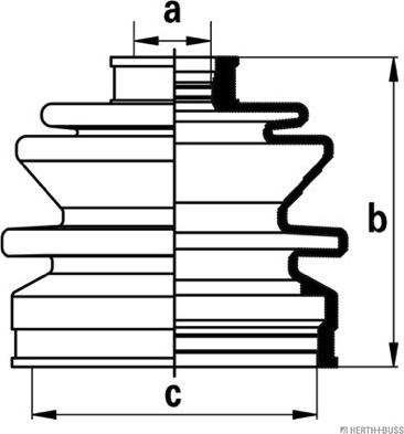 Herth+Buss Jakoparts J2864009 - Cuffia, Semiasse autozon.pro