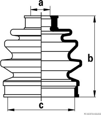 Herth+Buss Jakoparts J2864002 - Cuffia, Semiasse autozon.pro