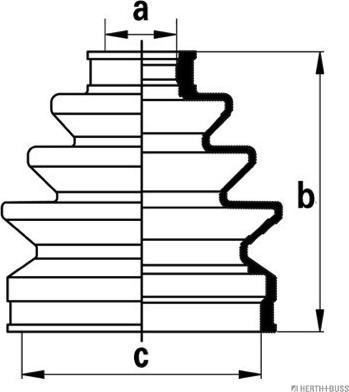 Herth+Buss Jakoparts J2864007 - Cuffia, Semiasse autozon.pro