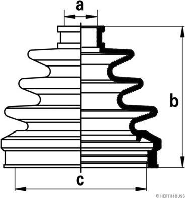 Herth+Buss Jakoparts J2864014 - Cuffia, Semiasse autozon.pro