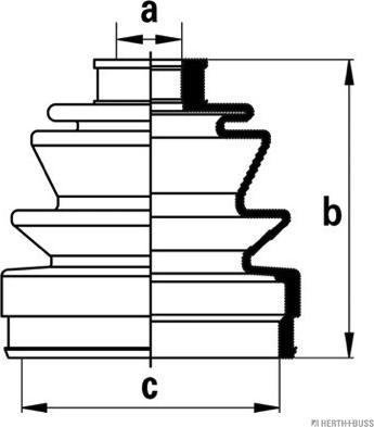 Herth+Buss Jakoparts J2864012 - Cuffia, Semiasse autozon.pro