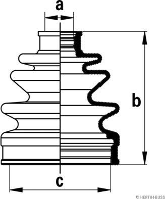 Herth+Buss Jakoparts J2864021 - Cuffia, Semiasse autozon.pro