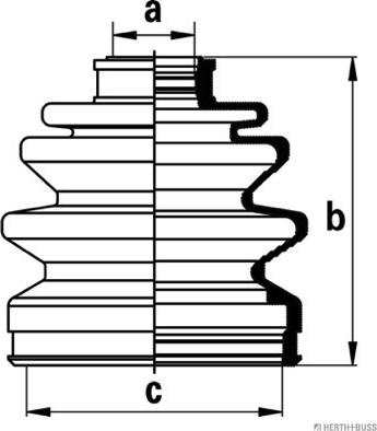 Herth+Buss Jakoparts J2865008 - Cuffia, Semiasse autozon.pro