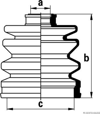 Herth+Buss Jakoparts J2865007 - Cuffia, Semiasse autozon.pro