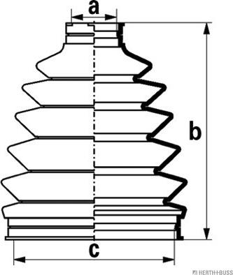 Herth+Buss Jakoparts J2865018 - Cuffia, Semiasse autozon.pro