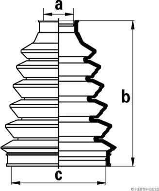 Herth+Buss Jakoparts J2865012 - Cuffia, Semiasse autozon.pro