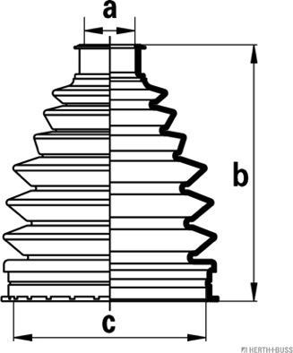 Herth+Buss Jakoparts J2865017 - Cuffia, Semiasse autozon.pro