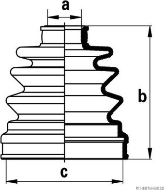 Herth+Buss Jakoparts J2865020 - Cuffia, Semiasse autozon.pro