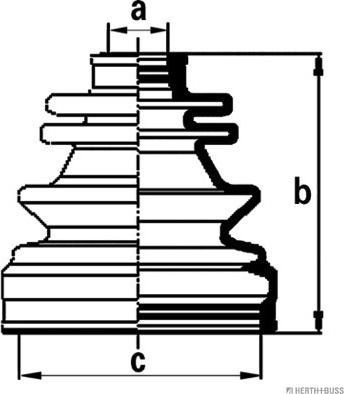 Herth+Buss Jakoparts J2860900 - Cuffia, Semiasse autozon.pro