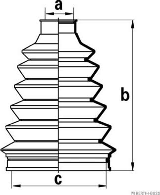 Herth+Buss Jakoparts J2860500 - Cuffia, Semiasse autozon.pro