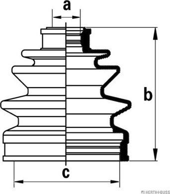 Herth+Buss Jakoparts J2860501 - Cuffia, Semiasse autozon.pro