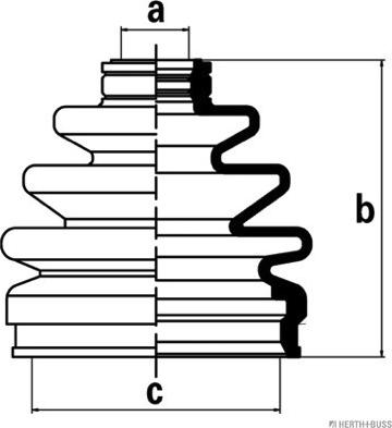 Herth+Buss Jakoparts J2860304 - Cuffia, Semiasse autozon.pro