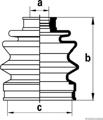 Herth+Buss Jakoparts J2860307 - Cuffia, Semiasse autozon.pro
