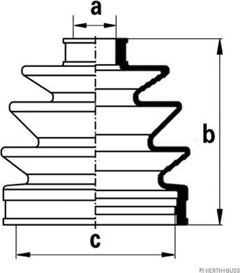 Herth+Buss Jakoparts J2861004 - Cuffia, Semiasse autozon.pro