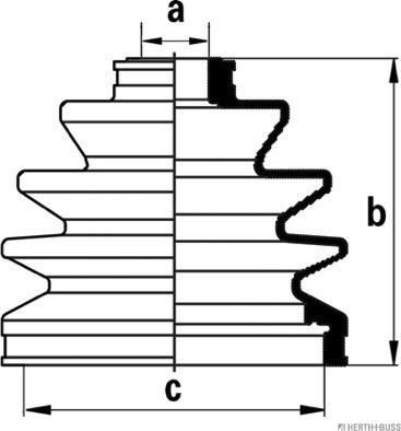 Herth+Buss Jakoparts J2861001 - Cuffia, Semiasse autozon.pro