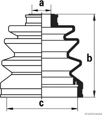 Herth+Buss Jakoparts J2861002 - Cuffia, Semiasse autozon.pro