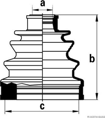 Herth+Buss Jakoparts J2861017 - Cuffia, Semiasse autozon.pro