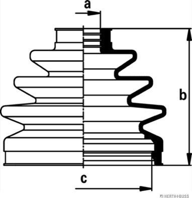 Herth+Buss Jakoparts J2861030 - Cuffia, Semiasse autozon.pro