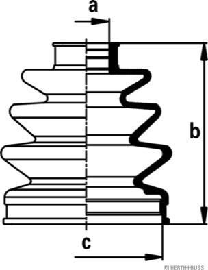 Herth+Buss Jakoparts J2861031 - Cuffia, Semiasse autozon.pro