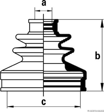 Herth+Buss Jakoparts J2861028 - Cuffia, Semiasse autozon.pro