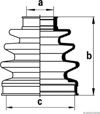 Herth+Buss Jakoparts J2861022 - Cuffia, Semiasse autozon.pro