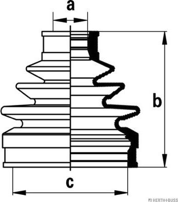 Herth+Buss Jakoparts J2868004 - Cuffia, Semiasse autozon.pro