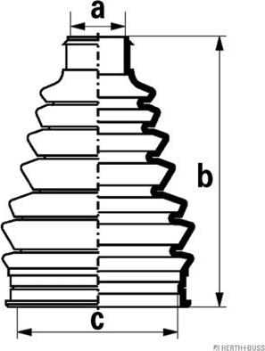 Herth+Buss Jakoparts J2868005 - Cuffia, Semiasse autozon.pro